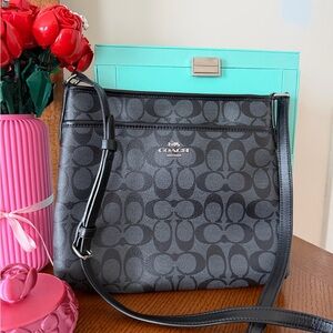 Coach Charcoal Signature Crossbody Bag